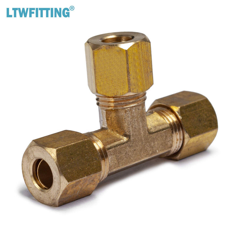LTWFITTING 1/4-Inch OD Compression Tee,Brass Compression Fitting(Pack of 5) - NewNest Australia