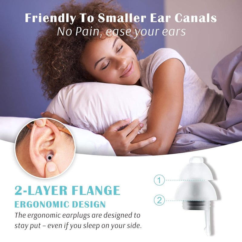 Ear Plugs for Sleeping, Eargrace 2 Pair Soft Noise Reduction Earplugs for Small Ear Canals, Hearing Protection Earplugs for Sleeping, Snoring, Travel, Concerts, Loud Events Black - NewNest Australia
