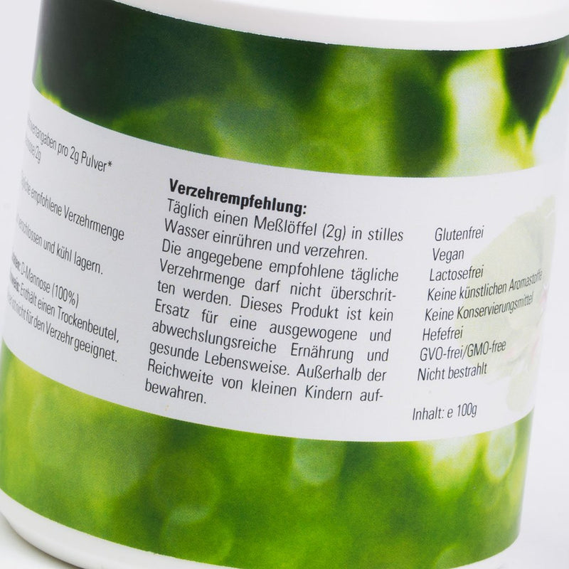 D-Mannose From Birch Vegan - Dietary Treatment Against Bladder Infections, Urinary Tract Infections - 100G Natural Premium Powder Laboratory Tested - 2 Month Supply (1X100G) - Made In Germany - Pure! No Corn - NewNest Australia