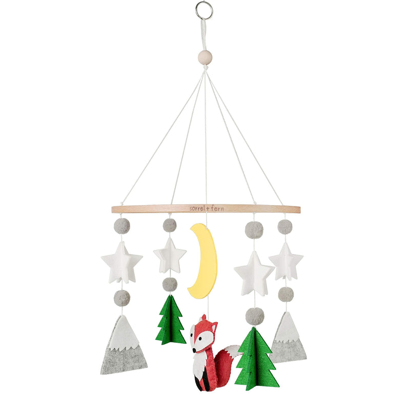 Sorrel + Fern Baby Crib Mobile Woodland Fox -Baby Shower Gift Nursery Decoration I Evergreen with Fox - NewNest Australia