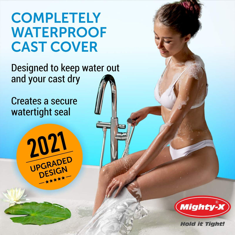 100% Waterproof Cast Cover Leg - 【Watertight Seal】 - Reusable 2 pk Cast Protector for Shower Leg Adult Knee, Ankle, Foot - Half Leg Covers - NewNest Australia