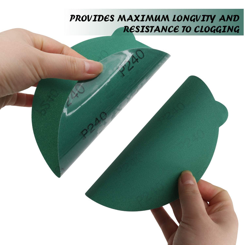 MAXMAN 6 inch PSA Sanding Discs Self Adhesive,30PCS 40 grit Sandpaper Wet Dry Green Film Backed Random Orbital Sander Paper for Wood,Metal Sanding and Automotive Polishing 40Grit - NewNest Australia