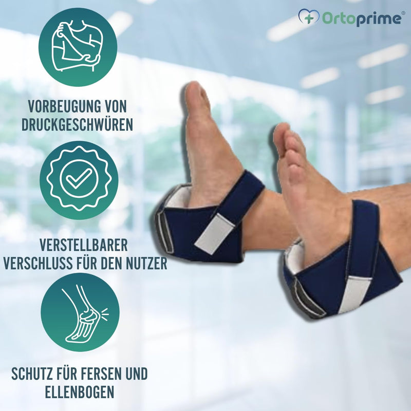 Ortoprime Pack Of 2 Anti-Decubitus Heel Pads Comfort - Elbow And Heel Protectors Against Ulcers - Anti-Decubitus Heel Padding Anti-Cube Wounds - Pressure Relief - Foot Cushion For Bedridden People - NewNest Australia