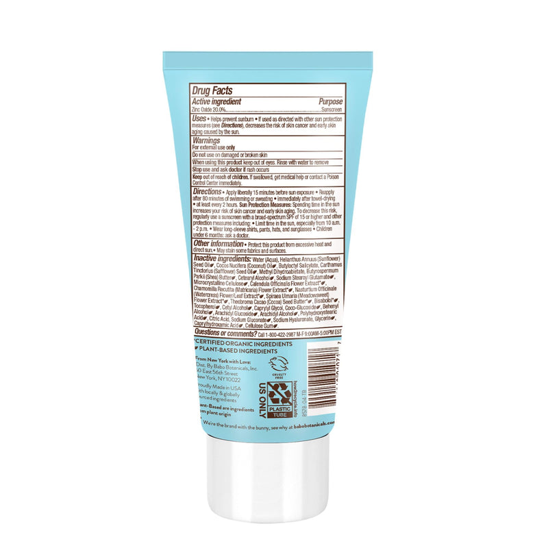 Babo Botanicals, Baby Skin, mineral sun protection lotion, SPF 50, 89 ml - NewNest Australia