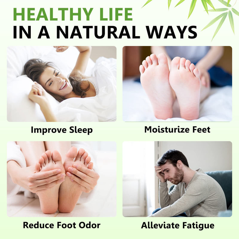 Detox Foot Patches for Stress Relief & Deep Sleep & Foot Care, 20 Patches Deep Cleansing Foot Pads with Bamboo Vinegar and Ginger Powder with Premium Ingredients for Best Results - NewNest Australia