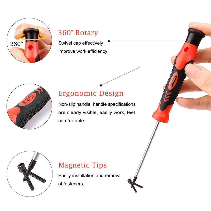 Precision Screwdriver Set, Phillips, Flat, Torx and Pentalobe Screwdriver Set with Case (Pack of 9) for Phone, Computer, Laptop, Watch, Electronics, Jewelry, Eyeglass Medium - NewNest Australia