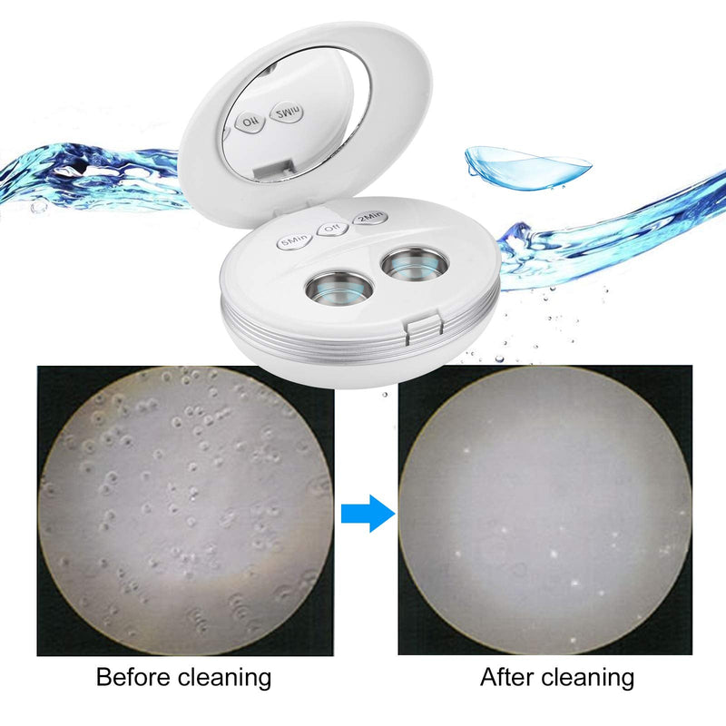 Blumway Ultrasonic Contact Lens Cleaner With Usb Charger - Small And Portable - For The Removable Of Deposits And Residues - Soft Lens Hard Lens Contact Lens Color Lens Rgp Lens And Ok Lens. - NewNest Australia