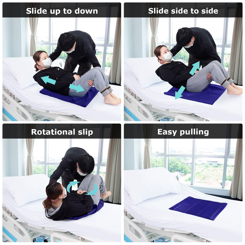 LOSCHEN] Tubular Slide Sheet for Patient Transfer, Sliding Draw Sheets to Assist Moving Elderly for Cars, Vehicles, Wheelchairs and Bed Transfers (60x40cm, Navy Blue - NewNest Australia