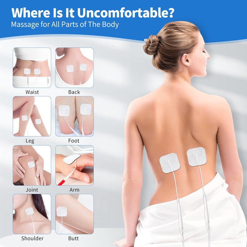 Tens Electrodes Pads Self Adhesive Reusable Electrodes Pads for Tens Acupuncture Digital Therapy Machine Massager, Electrotherapy Tens Pads for Tens Machine, 4CM 20 Pcs - NewNest Australia