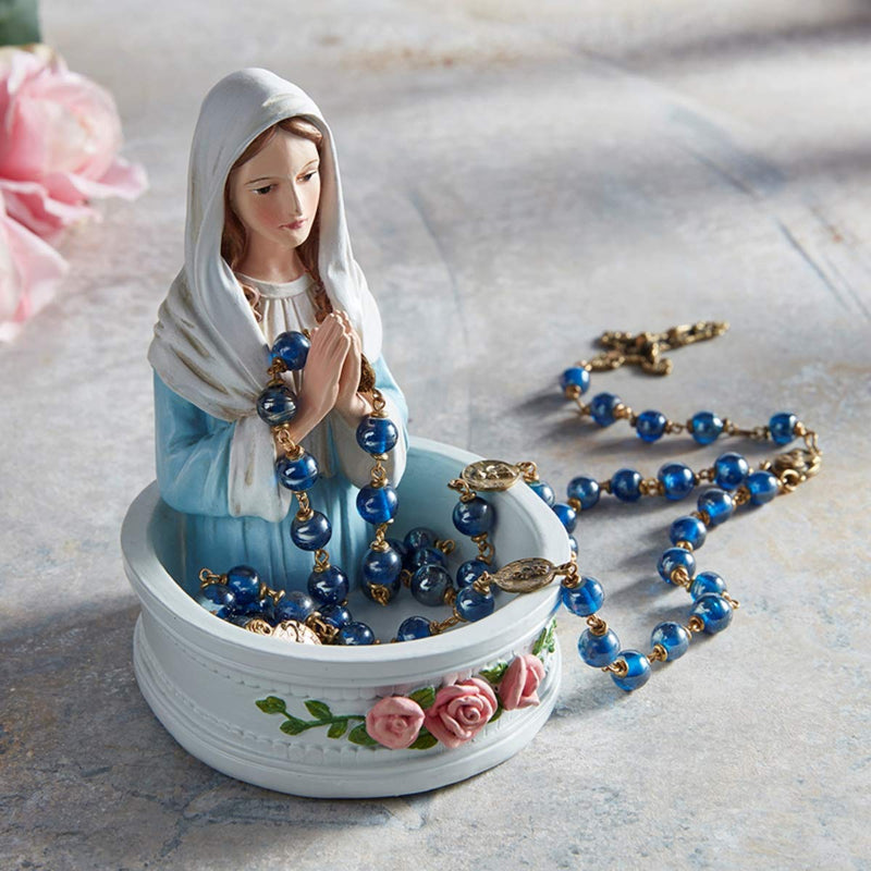 NewNest Australia - Autom Religious Madonna Rosary Holder Statue, 5 Inch 