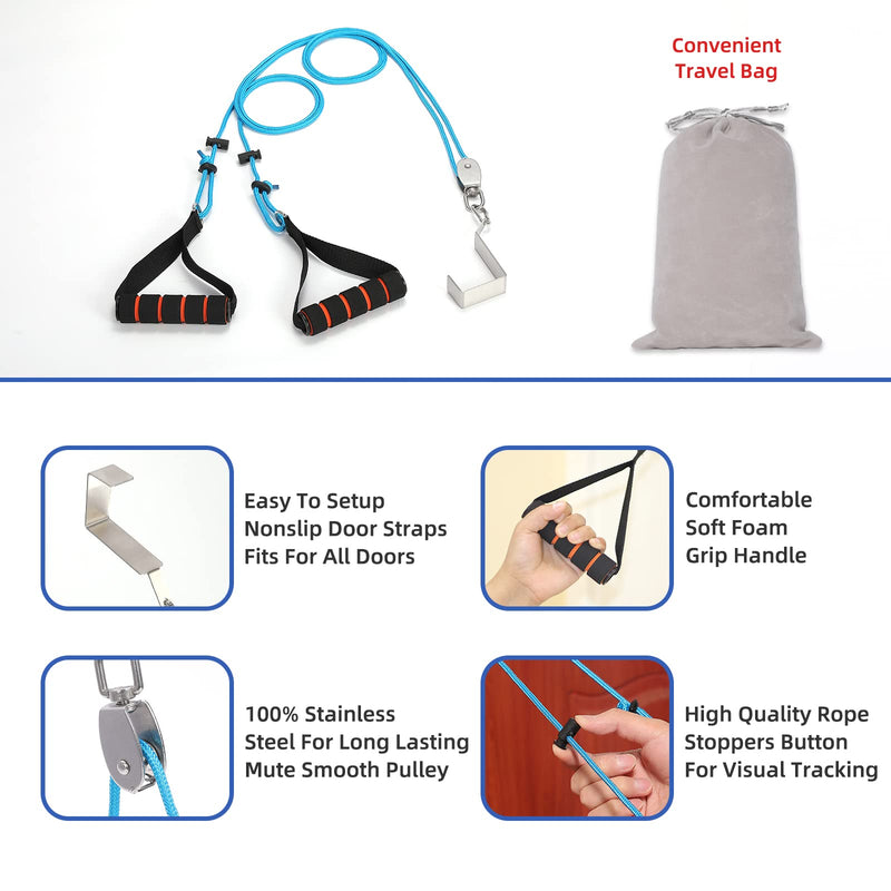 Fanwer Shoulder Pulley - Over The Door Recovery Exercise for Frozen Shoulder Rehab, Arm Rehabilitation Exercise System for Shoulder Physical Therapy, Improve Flexibility, Strength, Range of Motion - NewNest Australia