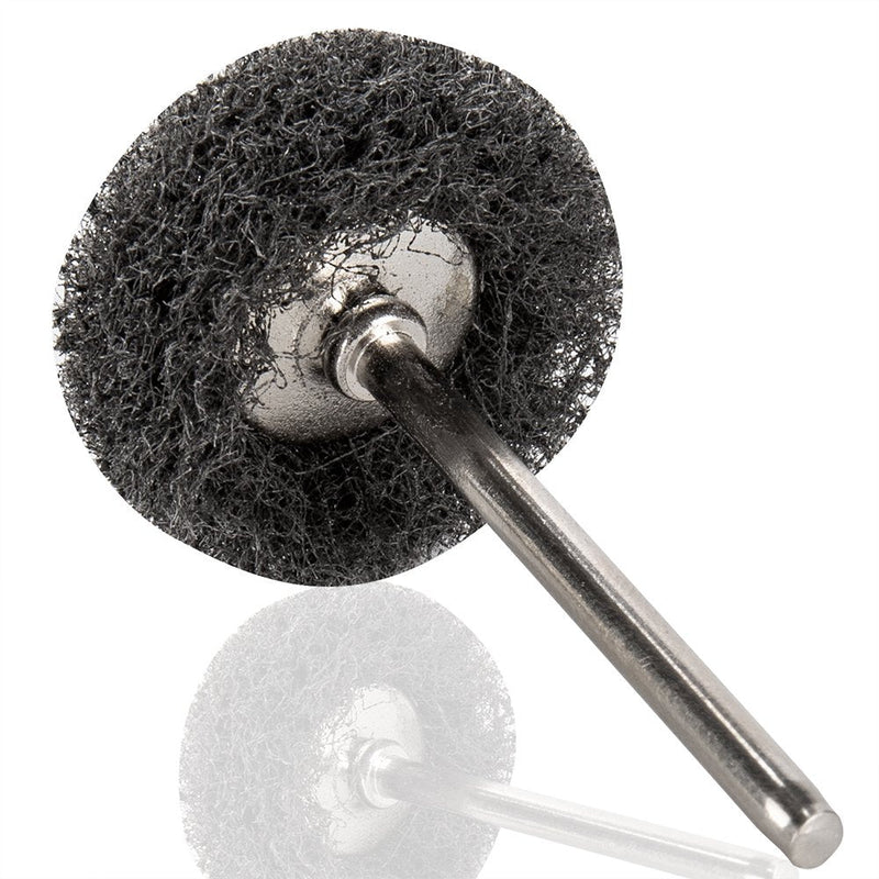 Rocaris 1" Black 300 Grit Abrasive Buffing Polishing Wheels Burr For Rotary Tools-1/8"(3mm) Shank 50 Pack - NewNest Australia