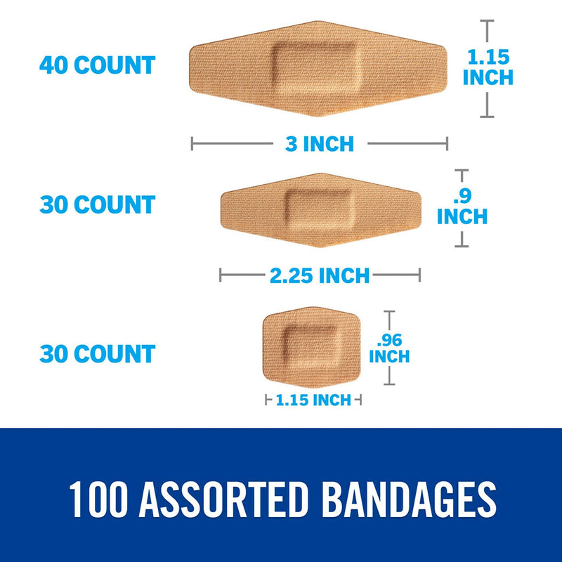 Nexcare Duo Bandages, Flexible Fabric, Summer Activities, Swimming, Hold Strong 24 Hours, Pain Free Removal, Ready for Summer Cuts, and Wounds, 100 Count Assorted - NewNest Australia