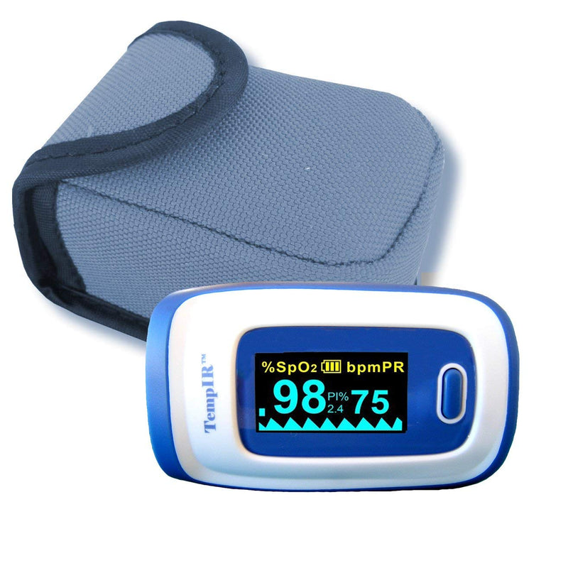 Finger Pulse Oximeter Deluxe Model Digital Blood Oxygen and Pulse Sensor Meter. TempIR Approved Supplier to The NHS. Alarm, SPO2,for Adults, Children - NewNest Australia