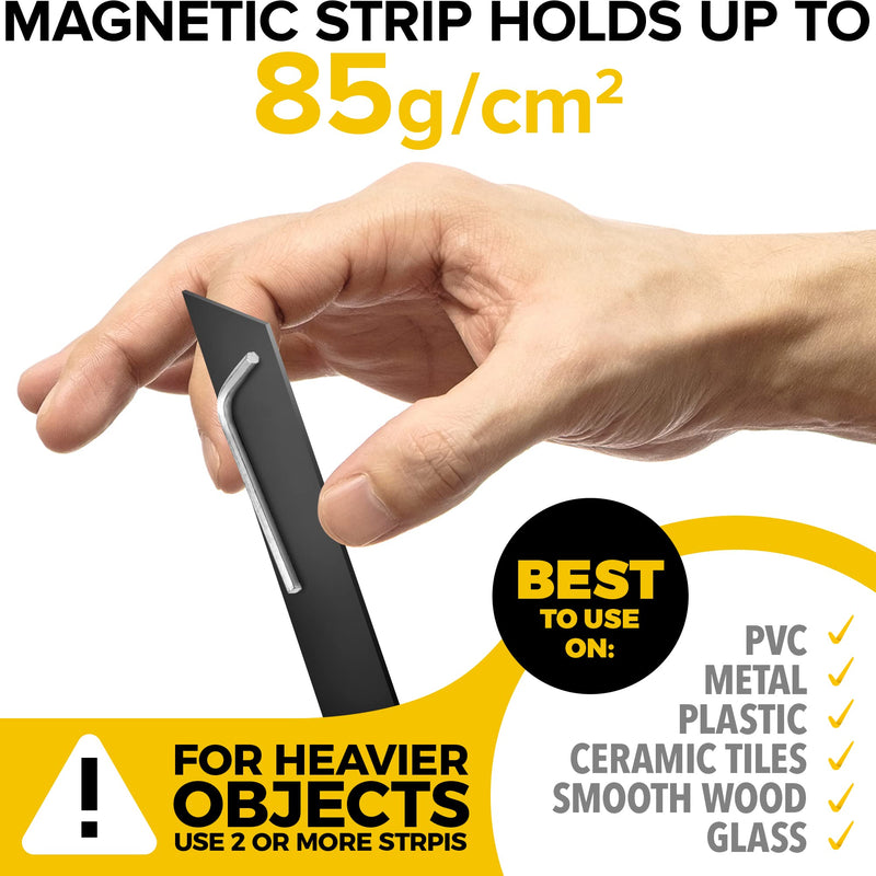 Flexible Magnetic Tape - 1/2 Inch x 10 Feet Magnetic Strip with Strong Self Adhesive - Ideal Magnetic Roll Tape for DIY and Craft Projects - Sticky Magnets for Refrigerator and Dry Erase Board - NewNest Australia