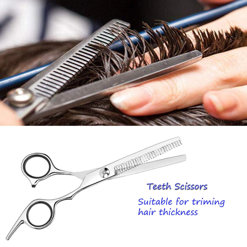 ESSOY professional thinning scissors, hair scissors (6.7 inches), stainless steel haircut scissors for the salon at home, hairdressing scissors for women, men, children, silver - NewNest Australia