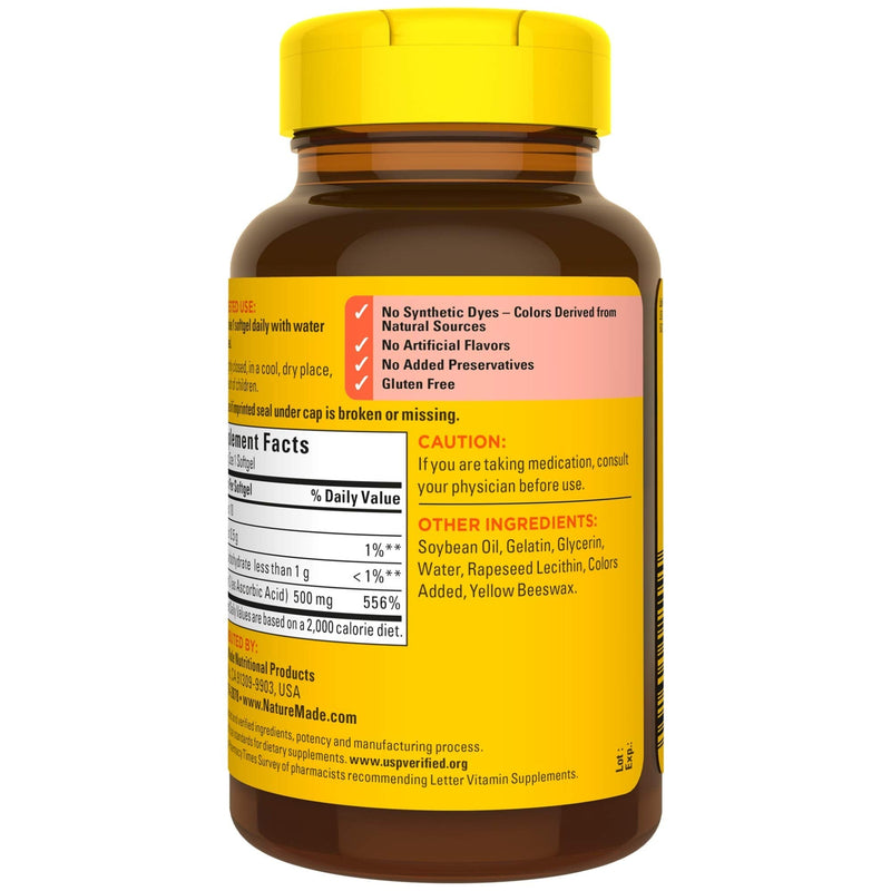 Nature Made Vitamin C 500 mg Softgels, 60 Count to Help Support the Immune System - NewNest Australia