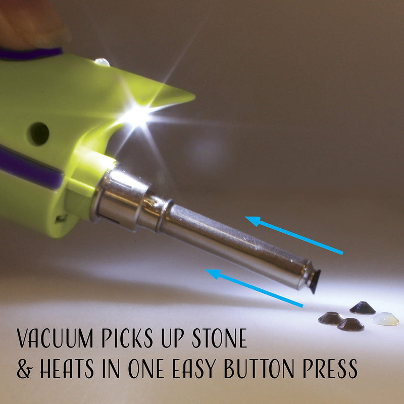 The Beadsmith Cordless Vacuum Hot Fix Applicator with LED Spotlight, Bonus Tip Included, Battery Operated, Use with Hot Fix Crystal, Sizes SS12-SS20 (3.2-4.9mm) - NewNest Australia