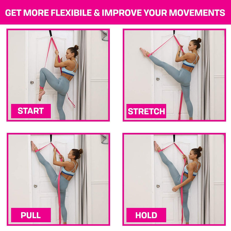 TTolbi Leg Stretcher: Stretching with Door Stretch Strap for Flexibility | Splits Trainer : Dance Equipment for Stretching in Ballet, Cheerleading, Gymnastics Rose - NewNest Australia