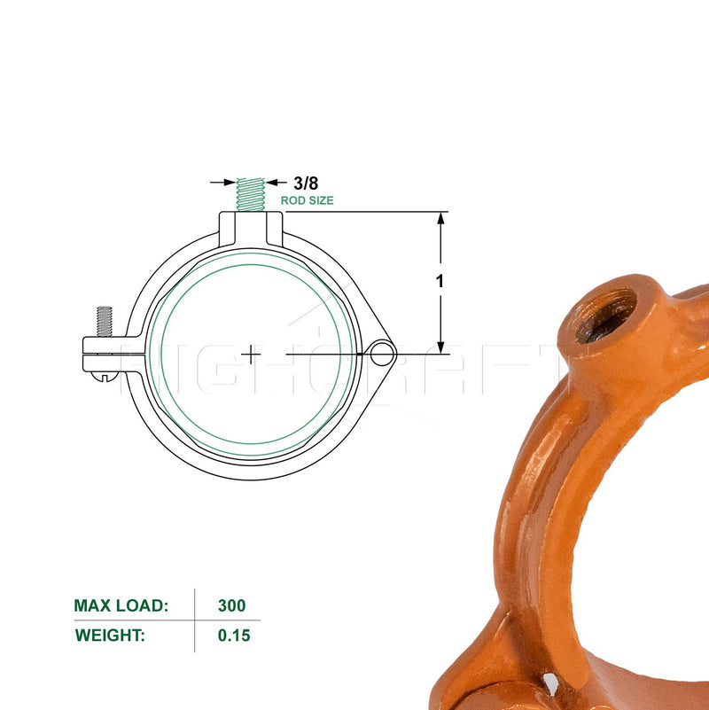 HIGHCRAFT HINGC-34-10 Industrial Decor Hinged Split Ring Pipe Hanger 3/4 in. Copper , with 3/8 in. Rod Fitting, Vintage Mounting Bracket for Tubing, Shower Curtain, Tiki Torch Hanging (10 Pack) 3/4 in. 10 Pack - NewNest Australia
