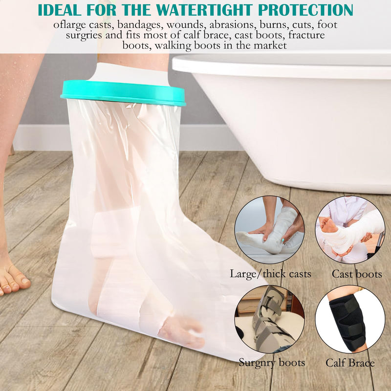 TNSLAND Leg Shower Protector Adults, Bandage Protection Waterproof for Broken Toe Ankle Burning Reusable Plaster Shower Protector Leg Keep Wound Bandages Dry While Bathing - NewNest Australia