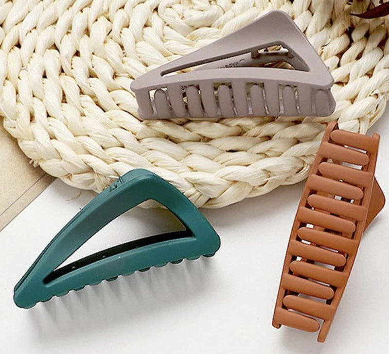 Vellichor 5pcs Elegant and Colourful Hair Clips - Claw clip for women with thick or thin Set of strong triangle design large claws extra size to hold a lot hair! Suitable straight curly - NewNest Australia
