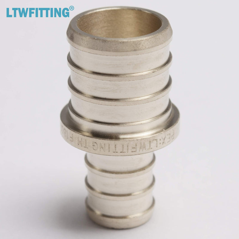 LTWFITTING Lead Free Brass PEX Crimp Fitting 1/2-Inch x 3/4-Inch PEX Reducing Coupling (Pack of 5) - NewNest Australia
