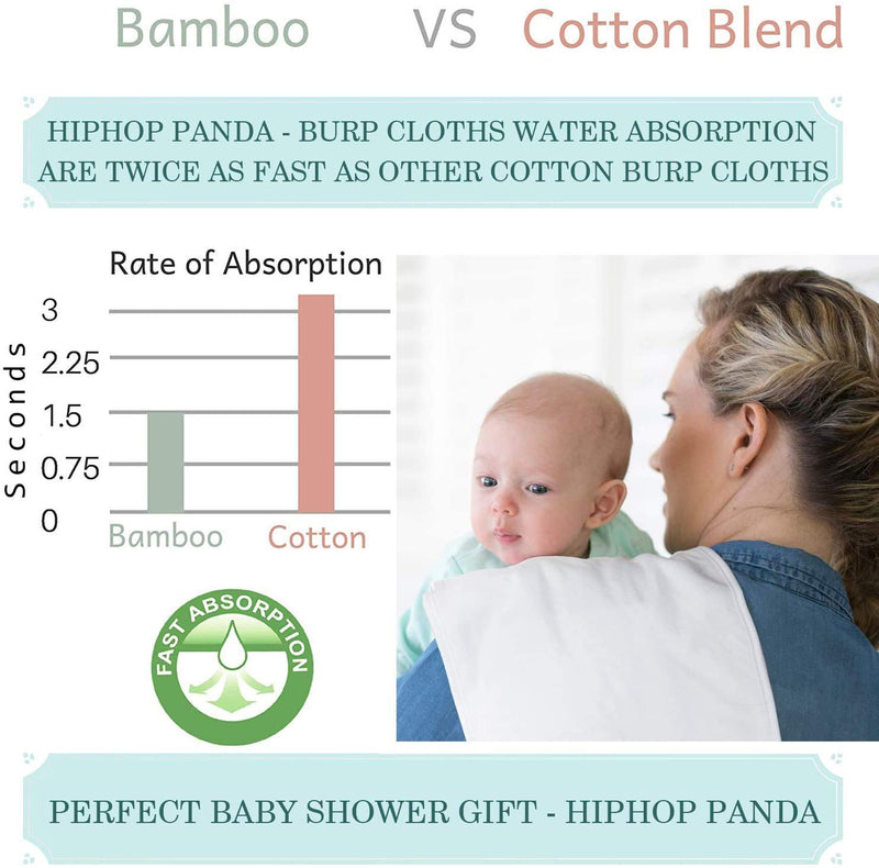 Bamboo Burp Cloths - Thickening 2 Layer Ultra Absorbent Burping Cloth for Baby Boys and Girls, Newborn Essentials Towel - Milk Spit Up Rags - Burpy for Unisex - （4 Pack） (Blue) Blue - NewNest Australia