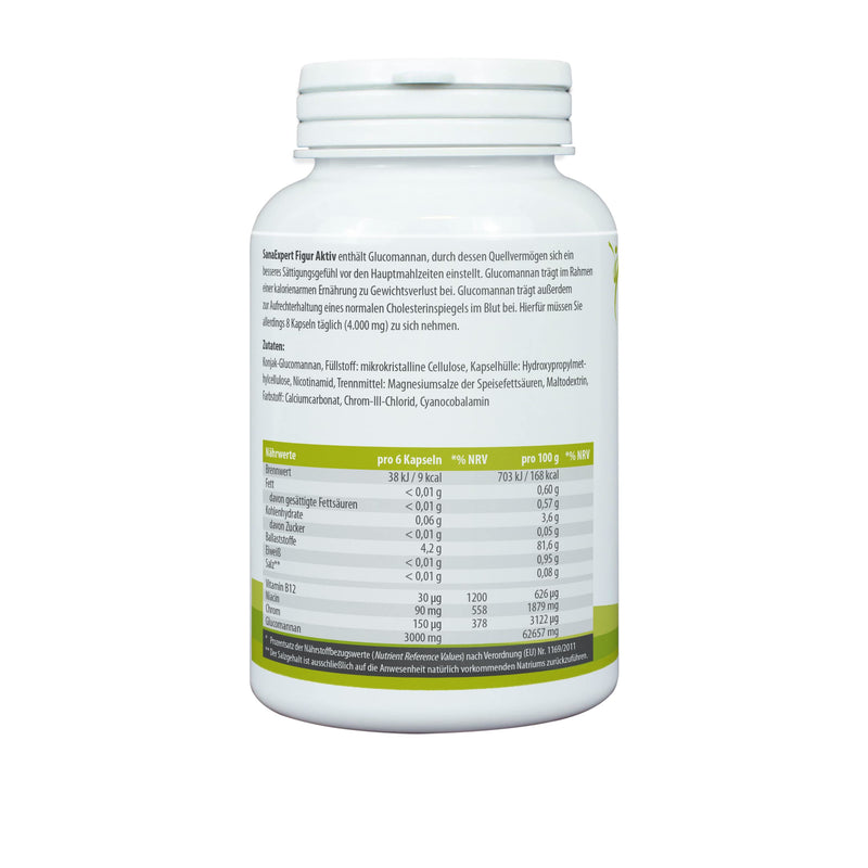 SanaExpert Figure Active Capsules, Saturation Capsules with Konjac Glucomannan, Chromium, Vitamin B12, Niacin, Made in Germany, High Dose, 120 Pieces (96 g) - NewNest Australia