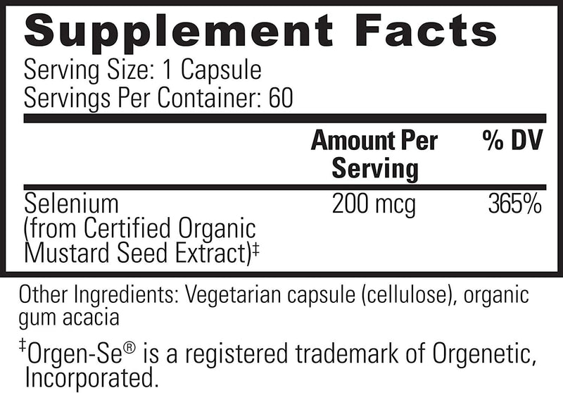 Global Healing Selenium 200mcg, Selenium Supplement with Organic Ingredients, Antioxidants for Thyroid Support and Immune Health, Non-GMO & Gluten-Free, Selenium 200 mcg for Men & Women (60 Capsules) - NewNest Australia