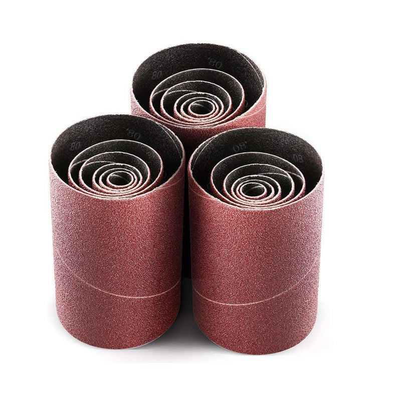 Aluminum Oxide Spindle Sanding Sleeves, 4.5 Inch Length 80/120/240 Assorted Grit (18 Pack) 80/120/240 Grit - NewNest Australia