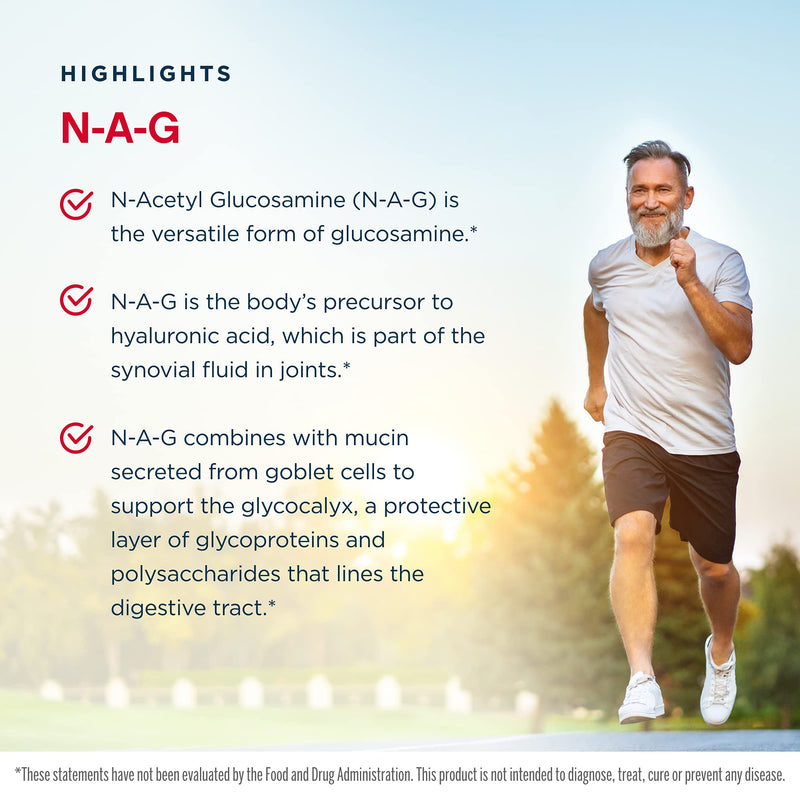 Jarrow Formulas N-A-G 700 mg - 120 Veggie Caps - N-Acetyl Glucosamine - Versatile Form of Glucosamine - Supports Joint & Intestinal Health - Up to 120 Servings - NewNest Australia