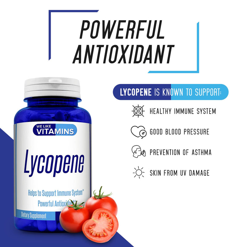 Lycopene 20mg Per Serving - 200 Capsules - Lycopene Supplement - Super Antioxidant which Helps Support Immune System and Prostate Health - NewNest Australia