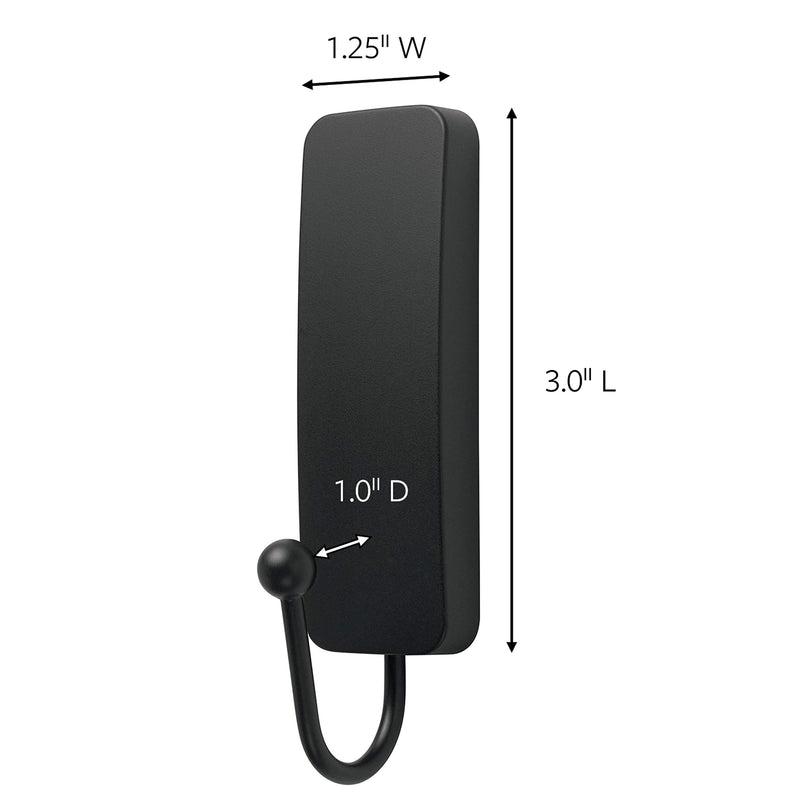 NewNest Australia - Command 17034MB-2ES Medium Matte Black Decorative, 2 Hooks Per Pack, Great for dorm decor 