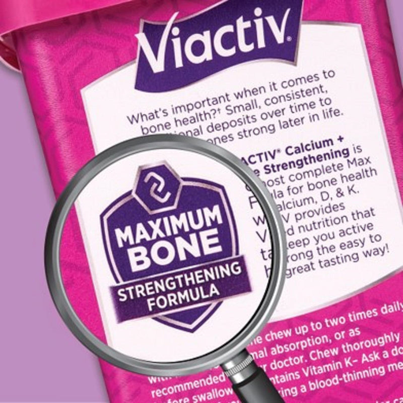 Viactiv Calcium +Vitamin D3 Supplement Soft Chews, Milk Chocolate, 100 Chews - Calcium Dietary Supplement for Bone Health 100 Count (Pack of 1) - NewNest Australia