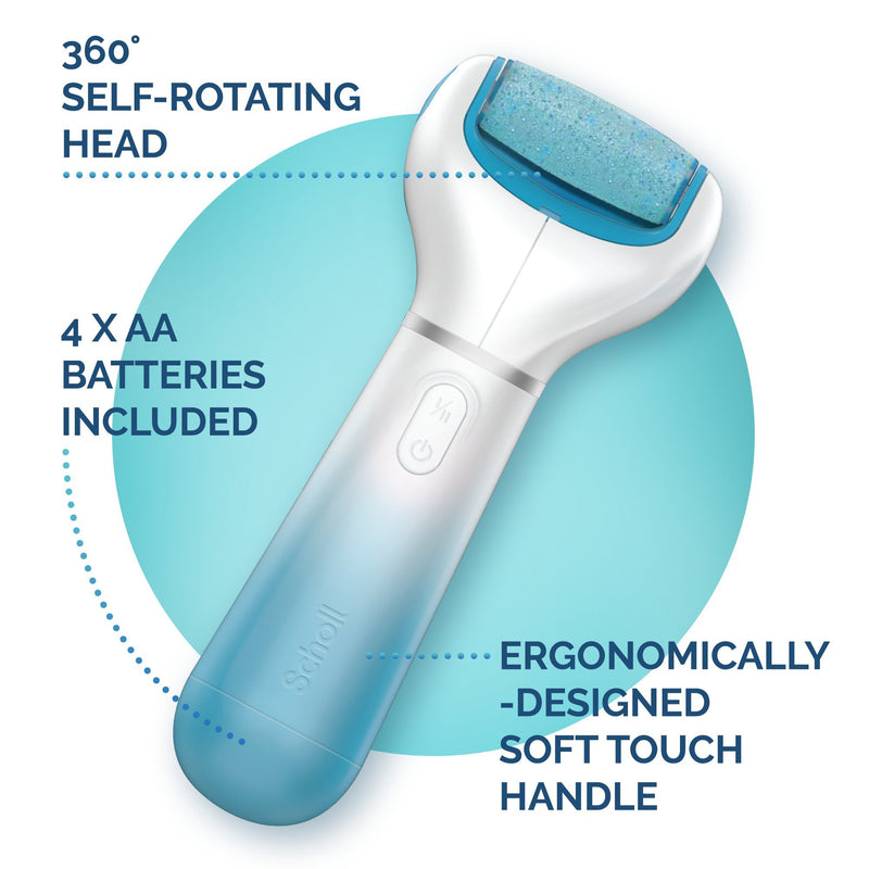 Scholl Velvet Smooth Electric Foot File Pedicure hard Skin Remover with Exfoliating Refill - NewNest Australia