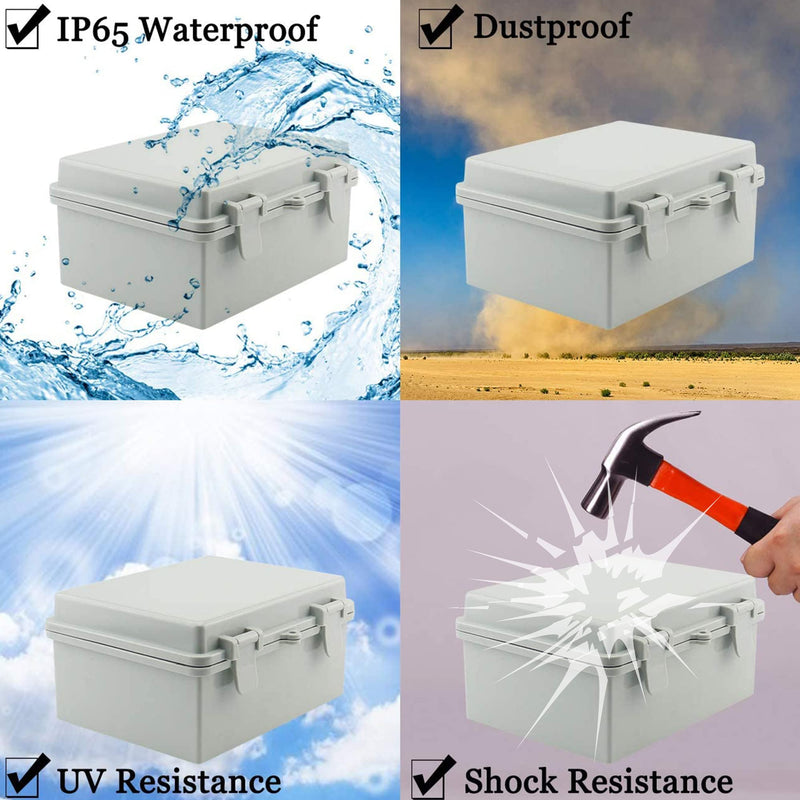 Sunnyglade ABS Plastic Dustproof Waterproof IP65 Junction Box Universal Durable Electrical Project Enclosure With Lock (3.9"x5.9"x2.8") 3.9"x5.9"x2.8" - NewNest Australia