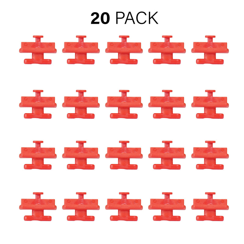 On-Q AC1051-KH-20 Keyhole Post Clips (20 Pack), Red Keyhole Post Clips (Pack of 20) - NewNest Australia