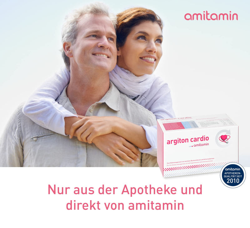 Amitamin Argiton Cardio, German Pharmacy Quality, 120 Capsules, Heart, Blood Pressure, Vessels, With L-Arginine, Vitamins B6,12,C,D,E, Folic Acid, Sodium And Zinc - NewNest Australia
