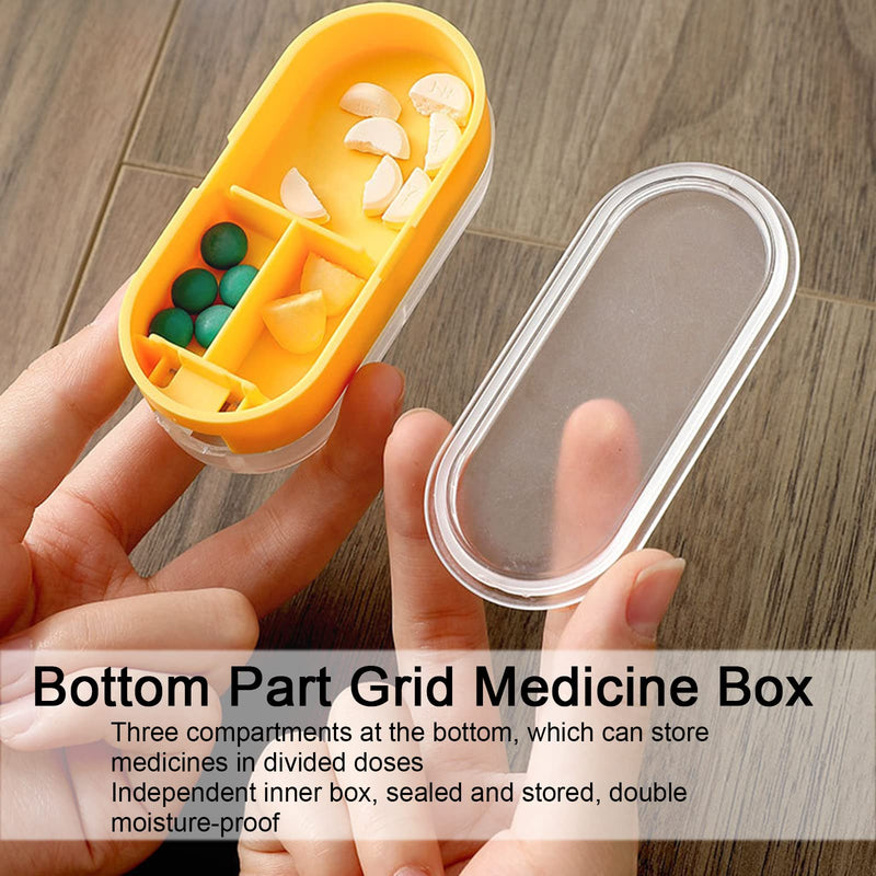 iJiZuo Pill Cutter, Pill Tablet Cutter for Small or Large Pills, Portable Pill Dispenser, Travel Pill Case, Portable Tablet Cutter with Blade and Storage Compartment-Green - NewNest Australia