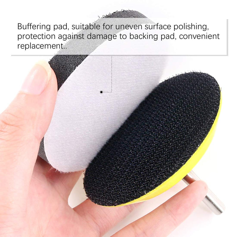 Swpeet 10Pcs 3 Inch (75mm) Sanding Discs Pad Kit, Including 5Pcs 1/4" Shank Drill Attachment Backing Pads and 5Pcs Soft Foam Layer Buffering Pad for Hook and Loop Sanding Pad Drill Grinder - NewNest Australia