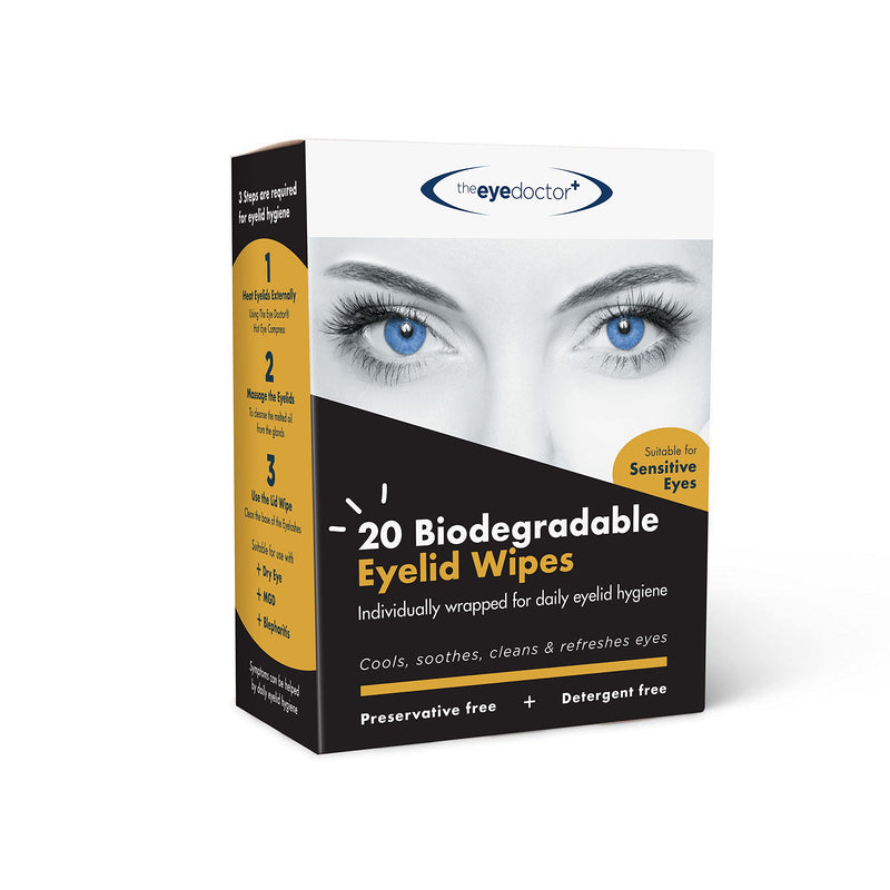 The Eye Doctor Eyelid Wipes - 40 X Disposable Eyelid Wipes - Suitable For Sensitive Eyes, Dry Eyes, Blepharitis And Mgd - Eyelid Wipes Without Detergents Or Preservatives - NewNest Australia