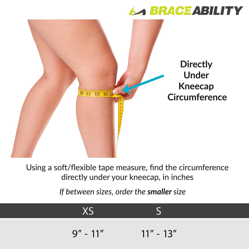 BraceAbility Kids Knee Band | Child Osgood Schlatter Strap for Jumpers Knee, Patella Tendonitis, Youth Sports Brace with Pad for Running, Soccer, Volleyball & Basketball (Small) Small (Pack of 1) - NewNest Australia