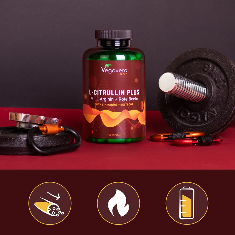 L-Citrulline Malate | High Dosage: 2000 Mg Citrulline | With L-Arginine Base + Beetroot | Fermentation | Pre Workout | Laboratory Tested | Vegan - No Additives | German Production By Vegavero - NewNest Australia