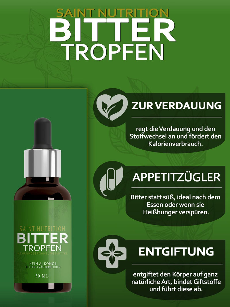 Saint Nutrition Hildegard Von Bingen Bitter Drops Recipe Made Of Bitter Substance - With Bitter Substances High Dose Without Alcohol - Achieve Success Quickly, Bitter Drops Naturally Vegan For The - NewNest Australia