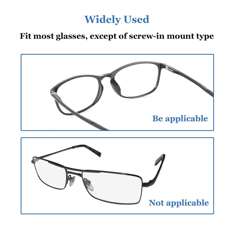 Eyeglass Nose Pads, 12 Pairs Adhesive Soft Silicone Air Chamber Glasses Nose Pads, 3.5mm Heighten Nose Pads for Plastic Frames (Black) Black - NewNest Australia