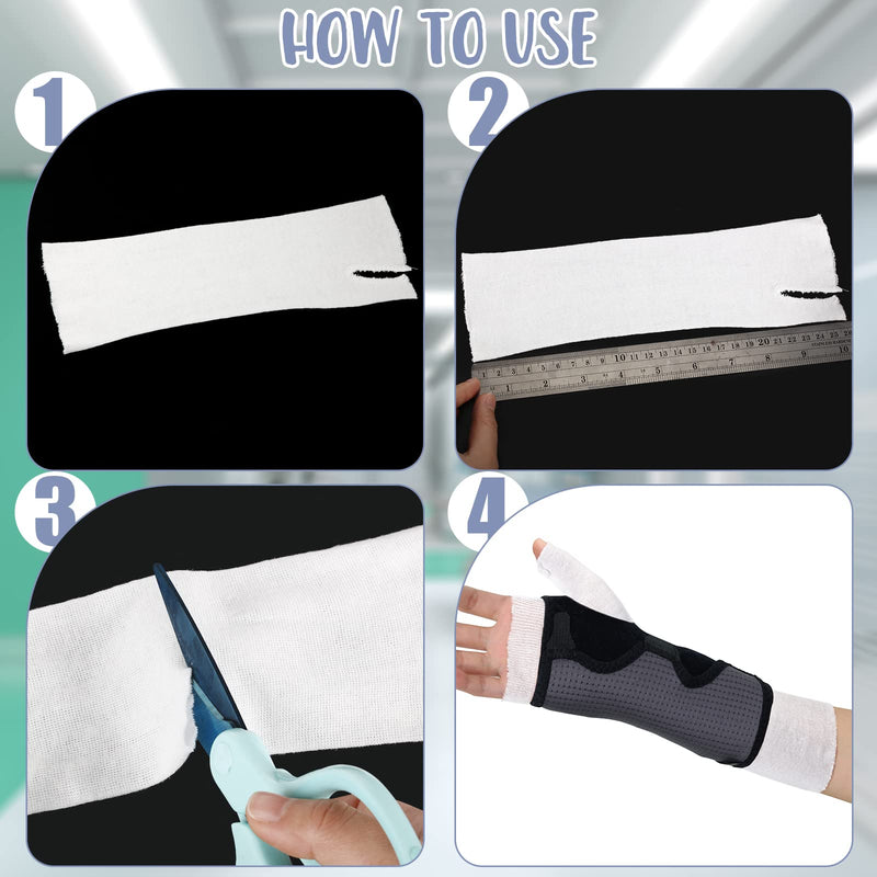 Tubular Stockinette Tubing Cotton Stockinette for Pre Wrap Use Elastic Arm Cast Stockinette for Arm Wrist Thumb Spica Stockinette Tubing Soft Wrist Arm Wraps (10 Pcs, 3.14 x 11.8 Inch) - NewNest Australia