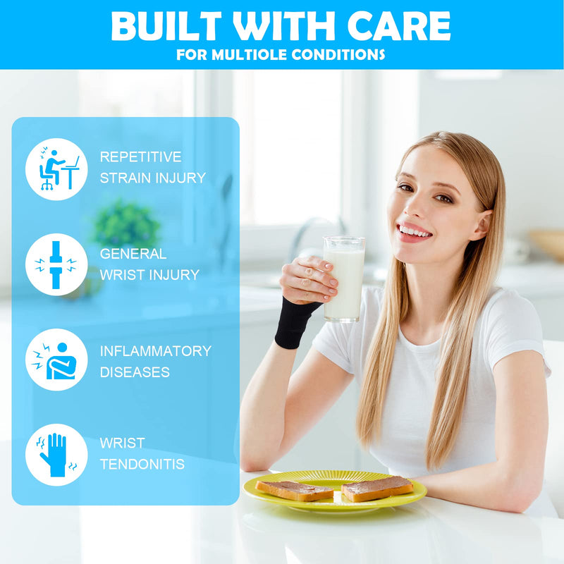 ACWOO Arthritis Gloves, Elastic Wrist Support Thumb Support Brace with Gel, Breathable Comfortable Carpal Tunnel Splint per Relieves Wrist Thumb Pain, Sprains, Tendonitis and Joint Pain (S) S - NewNest Australia