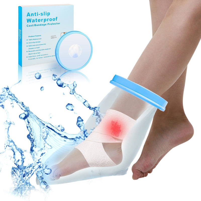 SUPERNIGHT Waterproof Foot Cast Cover for Shower& Bath, Reusable Sealed Watertight Foot Protector, Wound Cast Bag Protector for Foot&Ankle, Cast Bag Bandage Protector, Cast Cover for Showing Foot Adult Foot/Ankle - NewNest Australia