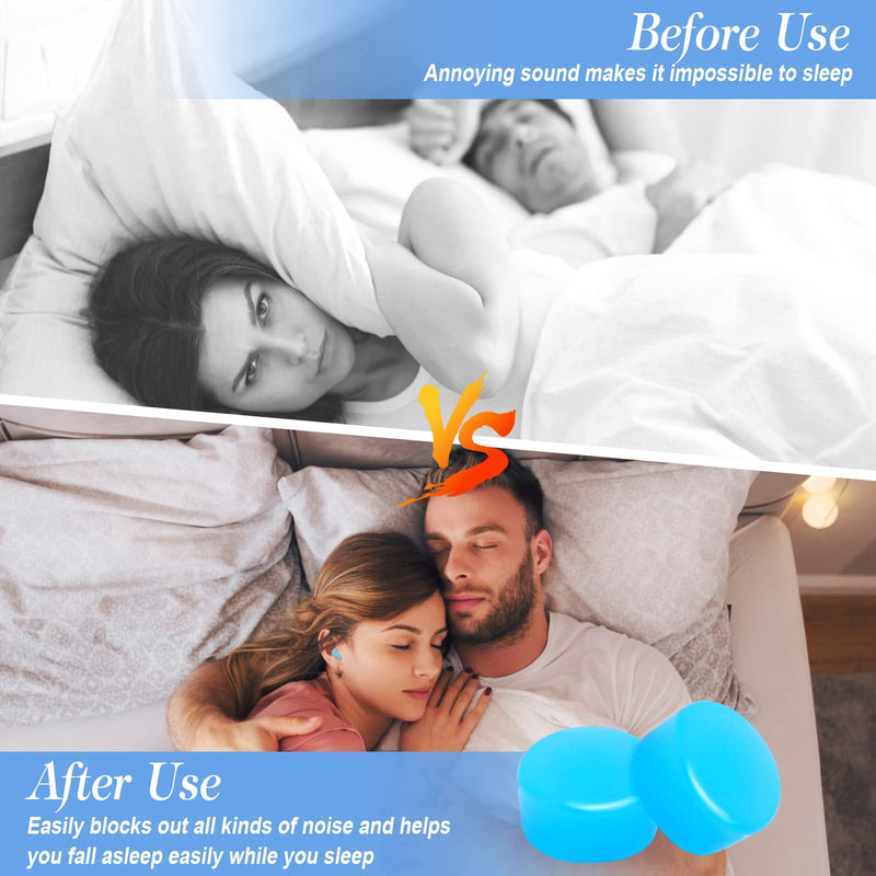 24 Pieces Silicone Ear Plugs For Sleeping, Ear Plugs Malleable With Storage Box, Reusable Ear Plugs Noise Cancellation, Waterproof Earplugs For Swimming For Adults Children Airplane - NewNest Australia